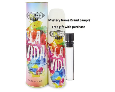 Cuba La Vida by Cuba Eau De Parfum Spray 3.3 oz And a Mystery Name brand sample vile