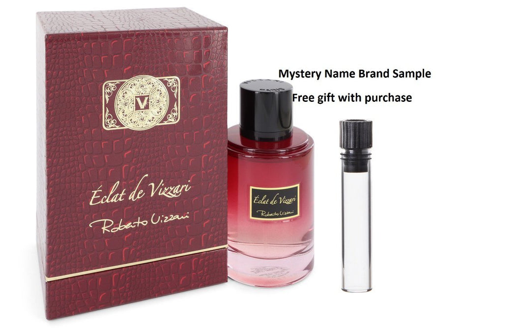 Eclat De Vizzari by Roberto Vizzari Eau De Parfum Spray 3.7 oz And a Mystery Name brand sample vile