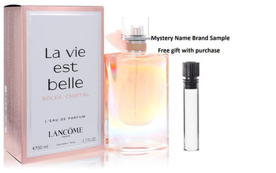 La Vie Est Belle Soleil Cristal by Lancome Eau De Parfum Spray 1.7 oz And a Mystery Name brand sample vile