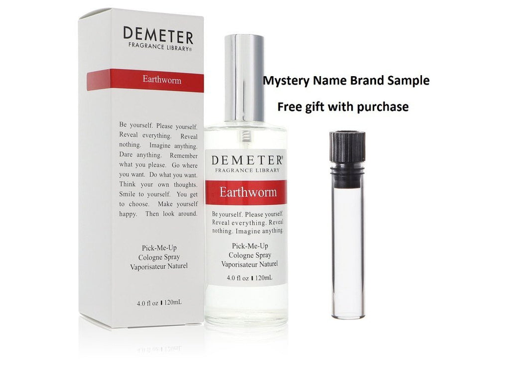 Demeter Earthworm by Demeter Cologne Spray (Unisex) 4 oz And a Mystery Name brand sample vile