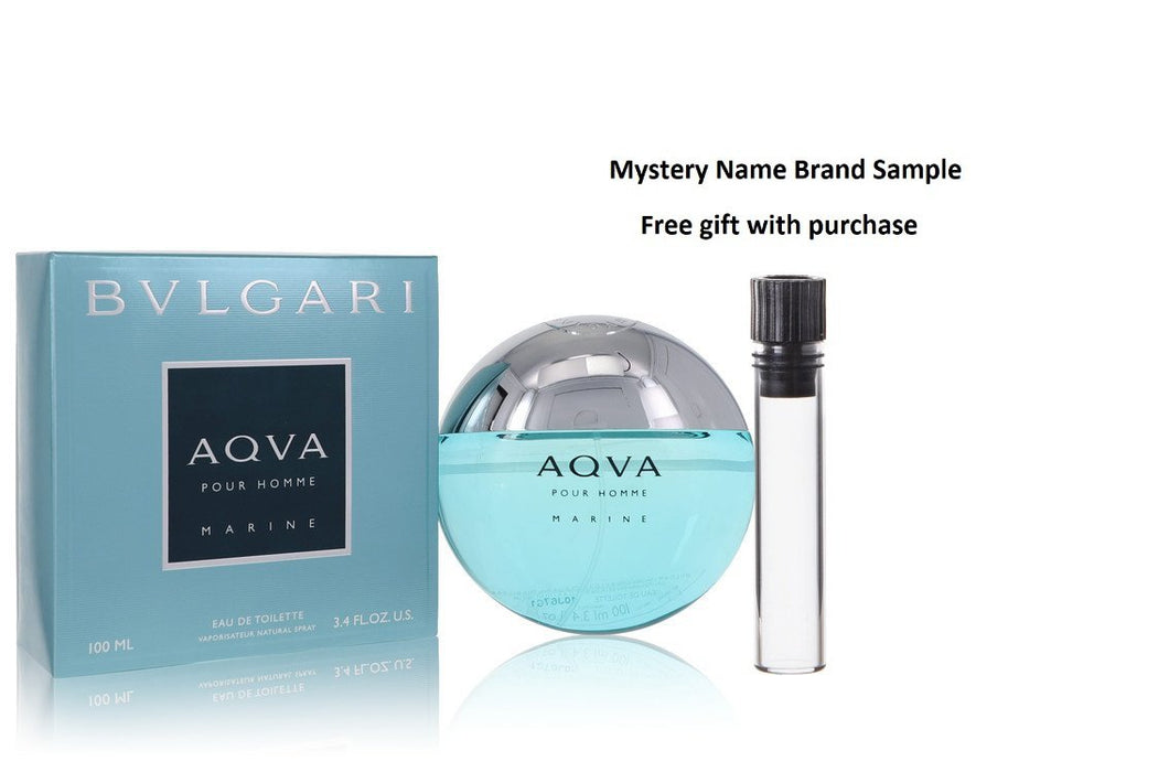 Bvlgari Aqua Marine by Bvlgari Eau De Toilette Spray 3.4 oz And a Mystery Name brand sample vile