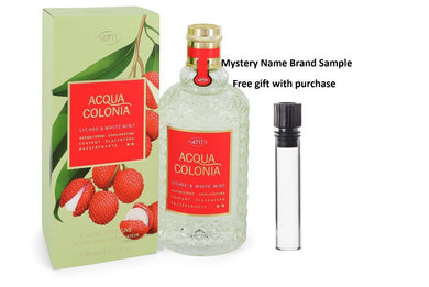 4711 Acqua Colonia Lychee & White Mint by 4711 Eau De Cologne Spray (unisex) 5.7 oz And a Mystery Name brand sample vile