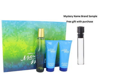 Mambo Mix by Liz Claiborne Gift Set -- 3.4 oz Eau De Cologne Spray + 3.4 oz After Shave Soother + 3.4 oz Shower Gel And a Mystery Name brand sample vile