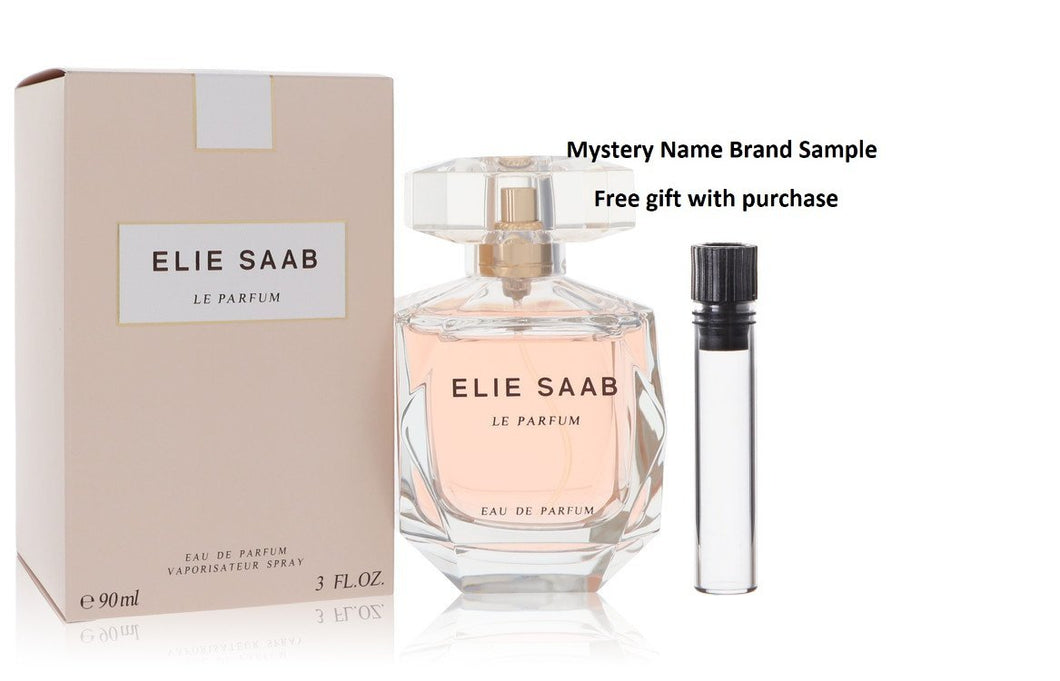 Le Parfum Elie Saab by Elie Saab Eau De Parfum Spray 3 oz And a Mystery Name brand sample vile