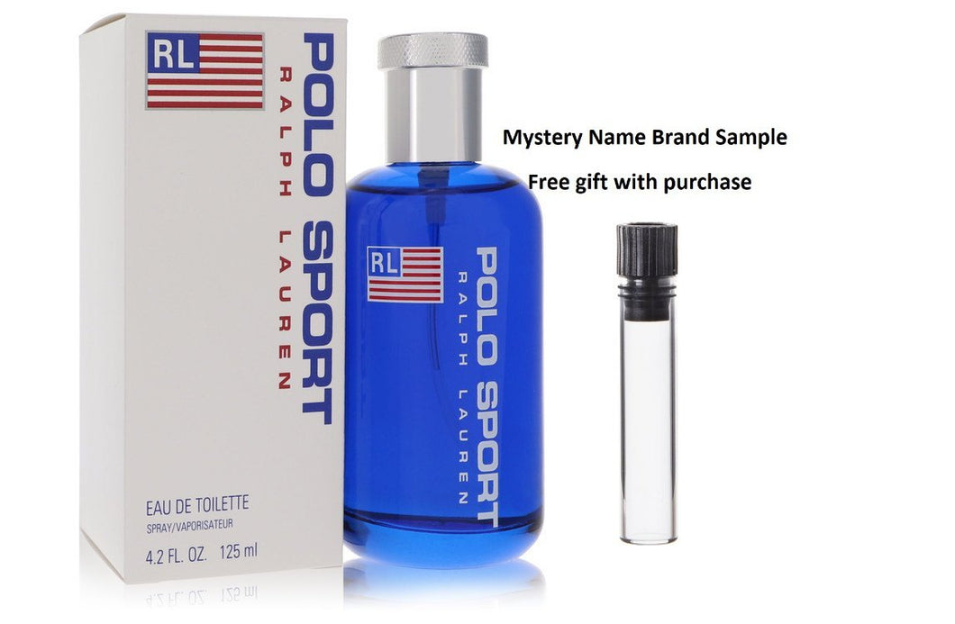 POLO SPORT by Ralph Lauren Eau De Toilette Spray 4.2 oz And a Mystery Name brand sample vile