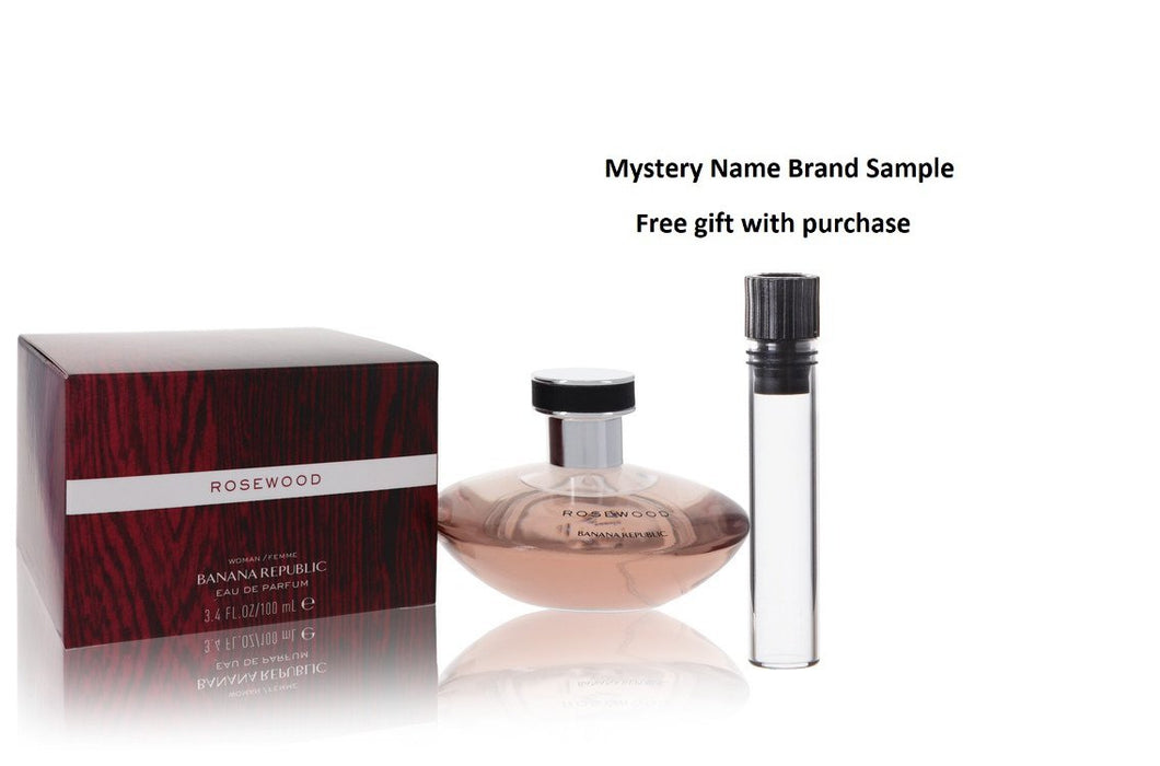 Banana Republic Rosewood by Banana Republic Eau De Parfum Spray 3.4 oz And a Mystery Name brand sample vile