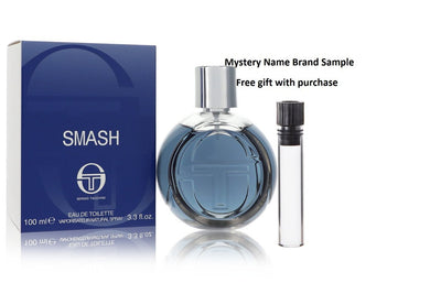 Sergio Tacchini Smash by Sergio Tacchini Eau De Toilette Spray 3.4 oz And a Mystery Name brand sample vile