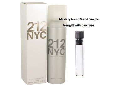 212 by Carolina Herrera Deodorant Spray 5.1 oz And a Mystery Name brand sample vile