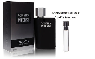 Jacomo Intense by Jacomo Eau De Parfum Spray 3.4 oz And a Mystery Name brand sample vile