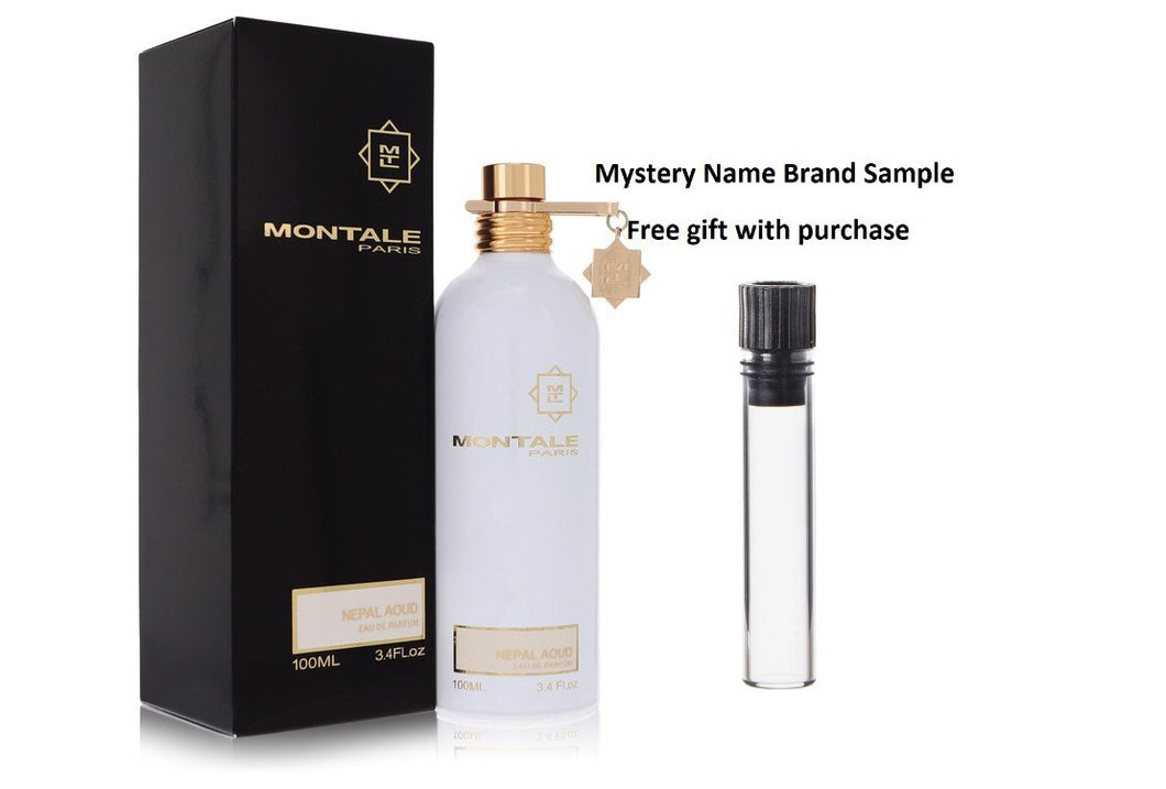 Montale Nepal Aoud by Montale Eau De Parfum Spray 3.4 oz And a Mystery Name brand sample vile
