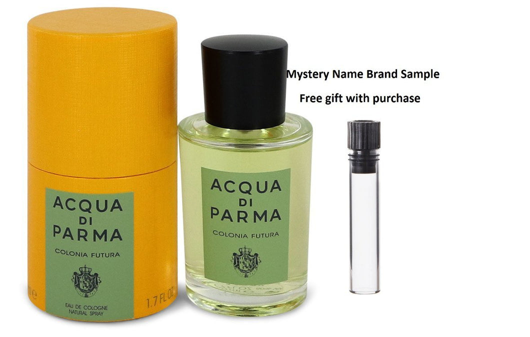 Acqua Di Parma Colonia Futura by Acqua Di Parma Eau De Cologne Spray (unisex) 1.7 oz And a Mystery Name brand sample vile