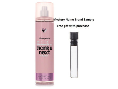Ariana Grande Thank U, Next by Ariana Grande Body Mist 8 oz And a Mystery Name brand sample vile