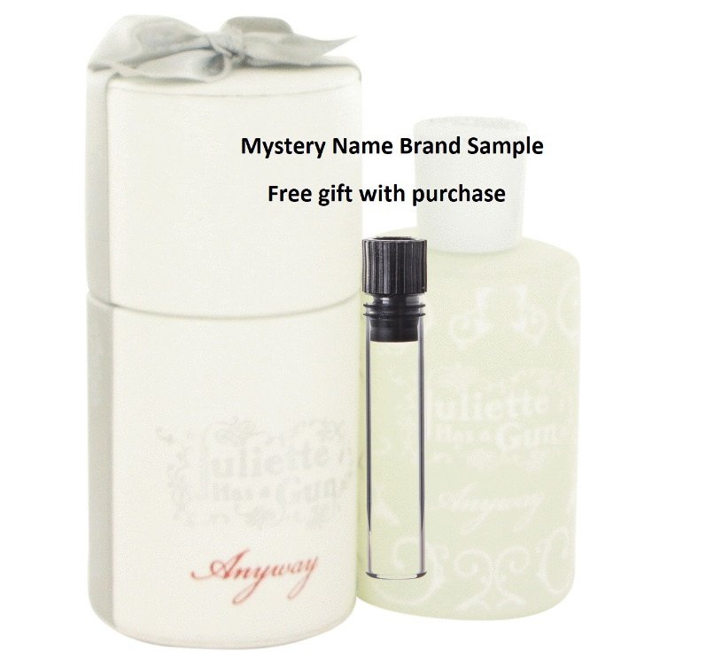 Anyway by Juliette Has a Gun Eau De Parfum Spray 3.3 oz And a Mystery Name brand sample vile
