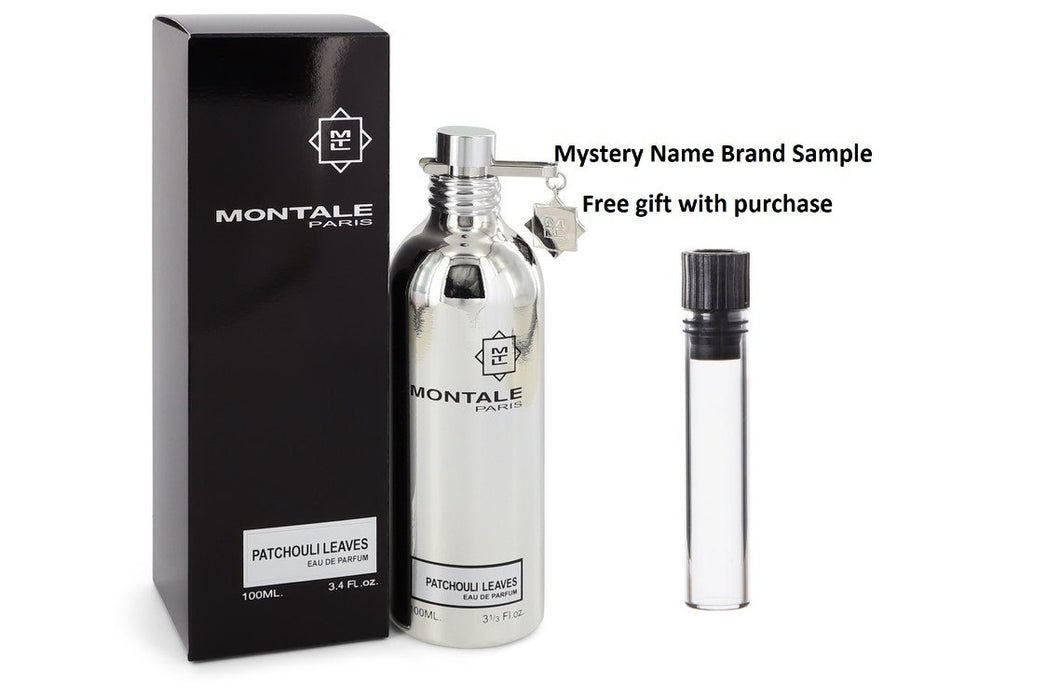 Montale Patchouli Leaves by Montale Eau De Parfum Spray 3.4 oz  And a Mystery Name brand sample vile