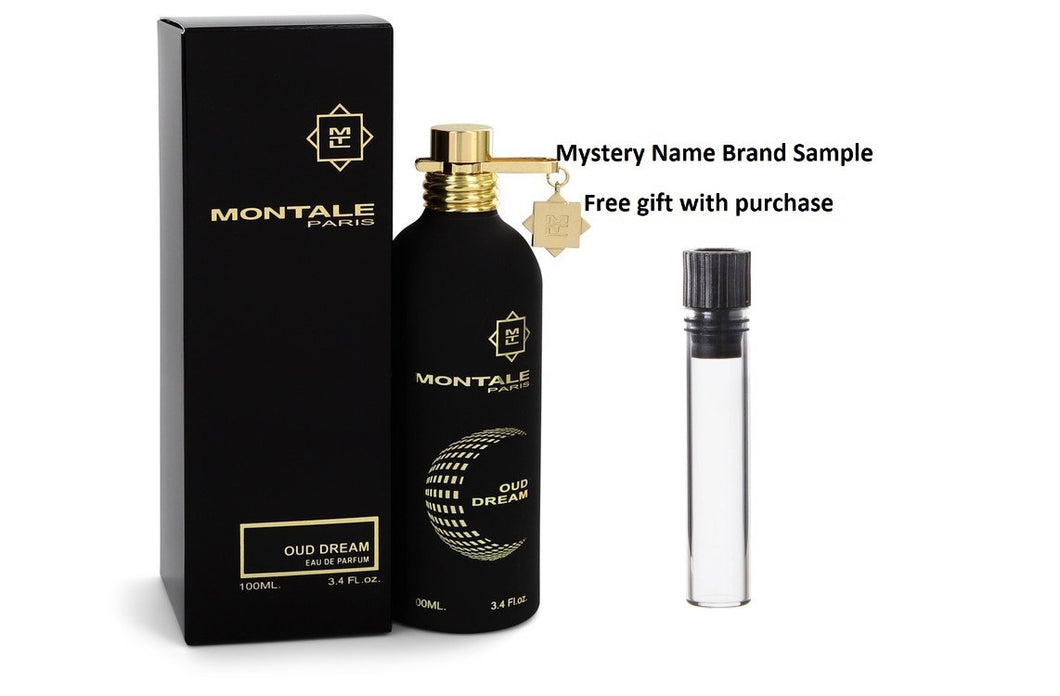 Montale Oud Dream by Montale Eau De Parfum Spray 3.4 oz And a Mystery Name brand sample vile