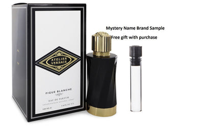 Figue Blanche by Versace Eau De Parfum Spray (Unisex) 3.4 oz And a Mystery Name brand sample vile