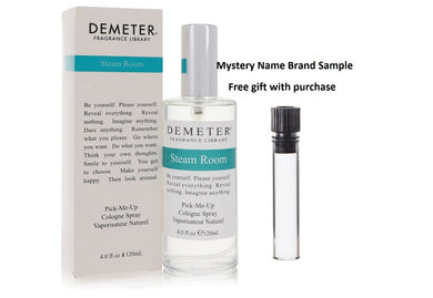 Demeter Steam Room by Demeter Cologne Spray 4 oz And a Mystery Name brand sample vile