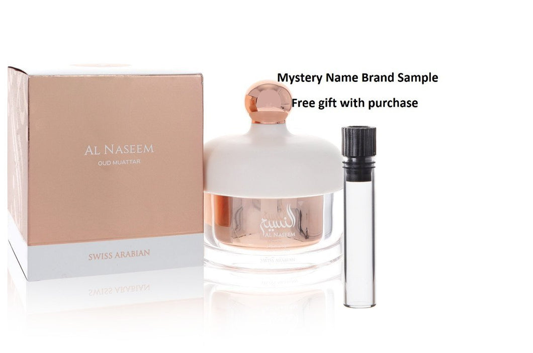 Oud Muattar Al Naseem by Swiss Arabian Incense (Unisex) 1.7 oz And a Mystery Name brand sample vile