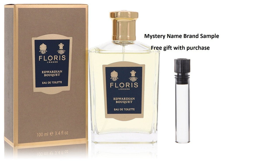 Edwardian Bouquet by Floris Eau De Toilette Spray 3.4 oz And a Mystery Name brand sample vile