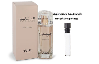 Rasasi Fattan Pour Femme by Rasasi Eau De Parfum Spray 1.67 oz And a Mystery Name brand sample vile