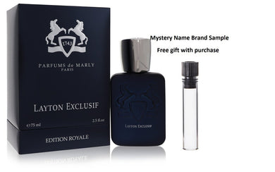 Layton Exclusif by Parfums De Marly Eau De Parfum Spray 2.5 oz And a Mystery Name brand sample vile