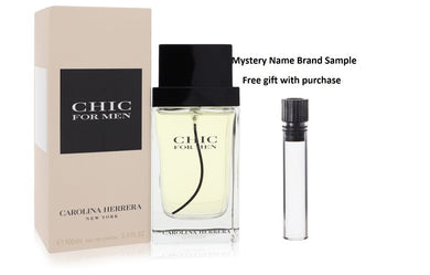 Chic by Carolina Herrera Eau De Toilette Spray 3.4 oz And a Mystery Name brand sample vile