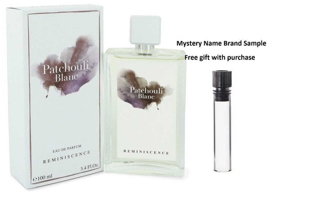 Patchouli Blanc by Reminiscence Eau De Parfum Spray (Unisex) 3.4 oz And a Mystery Name brand sample vile