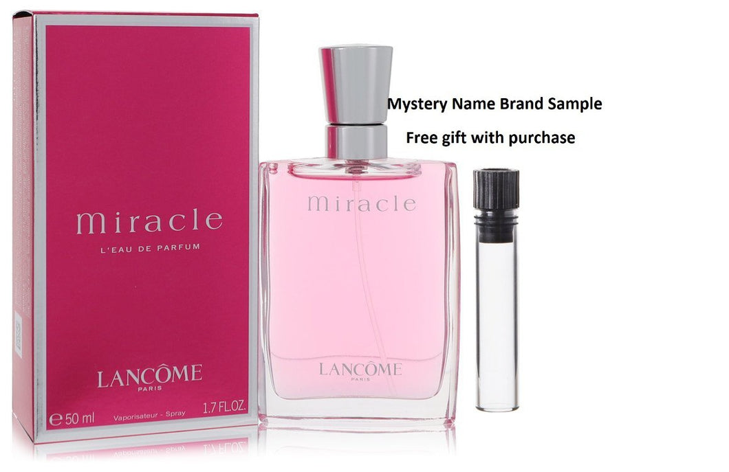MIRACLE by Lancome Eau De Parfum Spray 1.7 oz And a Mystery Name brand sample vile