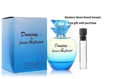 Dancing by Jessica McClintock Eau De Parfum Spray 3.4 oz And a Mystery Name brand sample vile