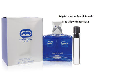 Ecko Blue by Marc Ecko Eau De Toilette Spray 3.4 oz And a Mystery Name brand sample vile