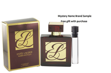 Amber Mystique by Estee Lauder Eau De Parfum Spray (unisex) 3.4 oz And a Mystery Name brand sample vile