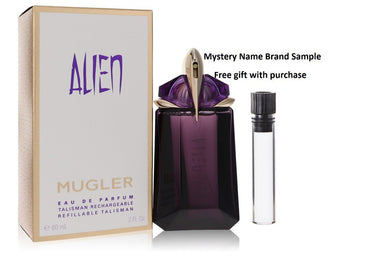 Alien by Thierry Mugler Eau De Parfum Refillable Spray 2 oz And a Mystery Name brand sample vile