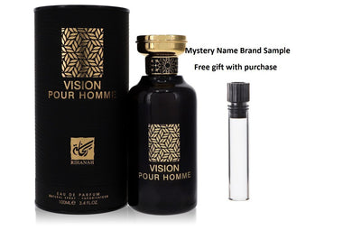 Rihanah Vision Pour Homme by Rihanah Eau De Parfum Spray 3.4 oz And a Mystery Name brand sample vile