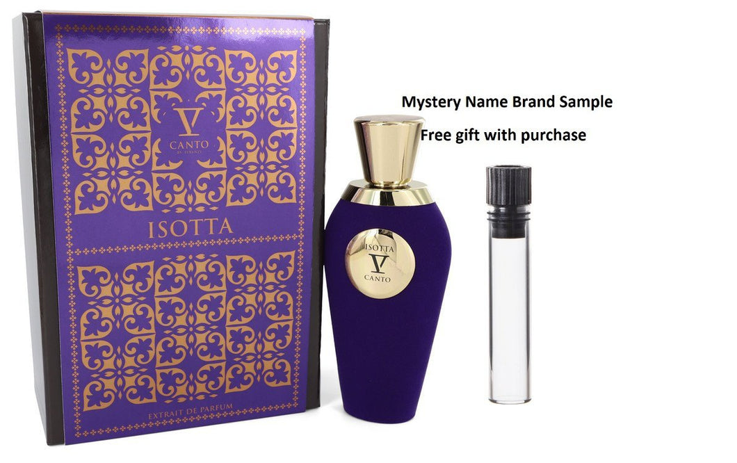 Isotta V by V Canto Extrait De Parfum Spray (Unisex) 3.38 oz And a Mystery Name brand sample vile