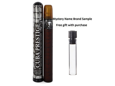 Cuba Prestige Black by Fragluxe Eau De Toilette Spray 1.17 oz And a Mystery Name brand sample vile