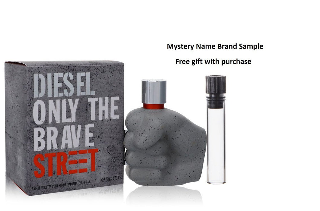 Only the Brave Street by Diesel Eau De Toilette Spray 2.5 oz And a Mystery Name brand sample vile