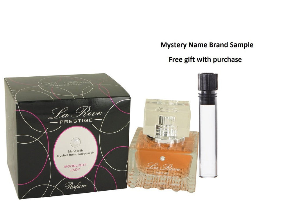 La Rive Moonlight Lady by La Rive Eau De Parfum Spray 2.5 oz And a Mystery Name brand sample vile