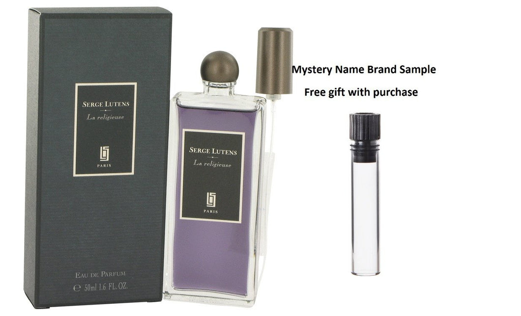 La Religieuse by Serge Lutens Eau De Parfum Spray (Unisex) 1.6 oz And a Mystery Name brand sample vile
