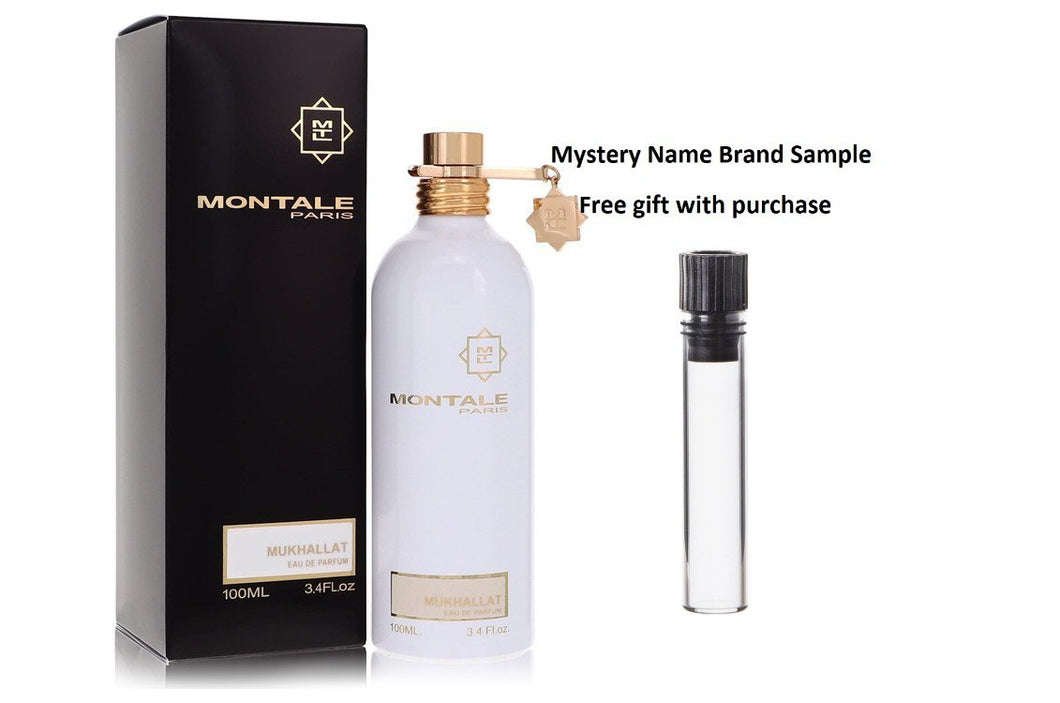 Montale Mukhallat by Montale Eau De Parfum Spray 3.4 oz And a Mystery Name brand sample vile
