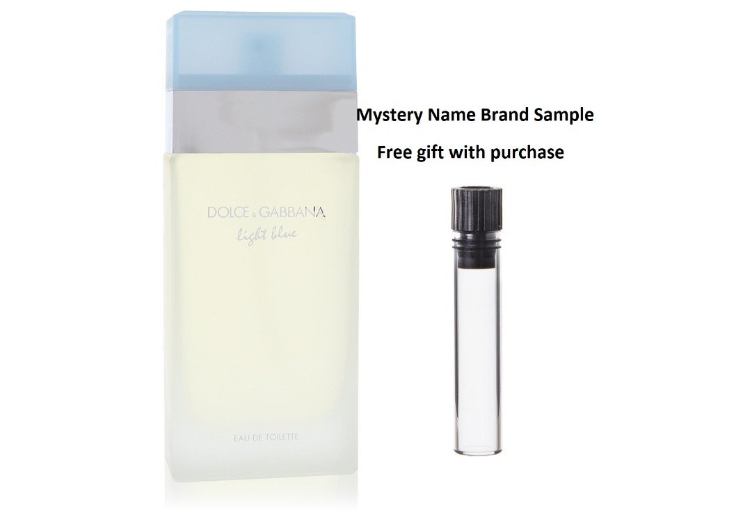 Light Blue by Dolce & Gabbana Eau De Toilette Spray (Tester) 3.4 oz And a Mystery Name brand sample vile