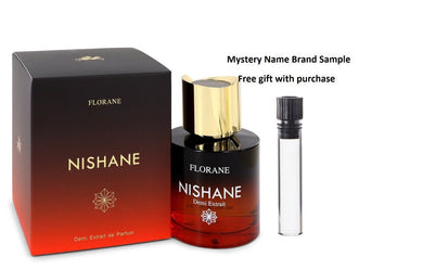 Nishane Florane by Nishane Extrait De Parfum Spray (Unisex) 3.4 oz And a Mystery Name brand sample vile