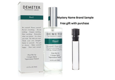 Demeter Basil by Demeter Cologne Spray (Unisex) 4 oz And a Mystery Name brand sample vile