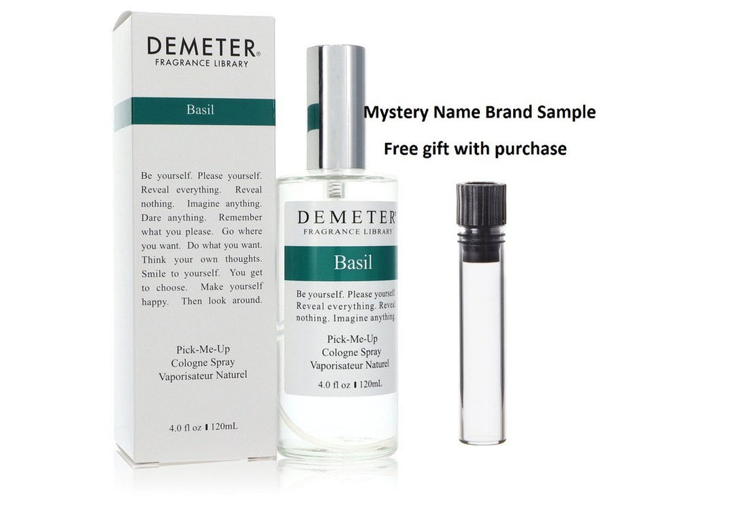 Demeter Basil by Demeter Cologne Spray (Unisex) 4 oz And a Mystery Name brand sample vile