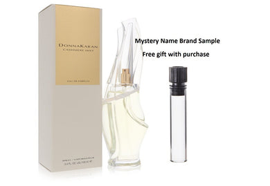 CASHMERE MIST by Donna Karan Eau De Parfum Spray 3.4 oz And a Mystery Name brand sample vile