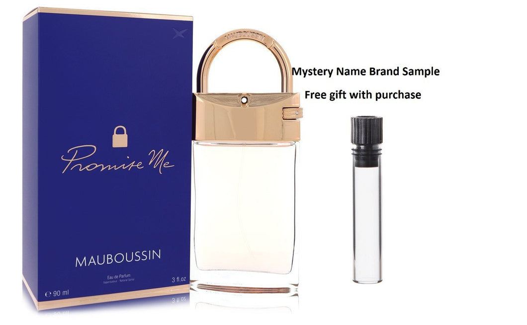 Mauboussin Promise Me by Mauboussin Eau De Parfum Spray 3 oz And a Mystery Name brand sample vile