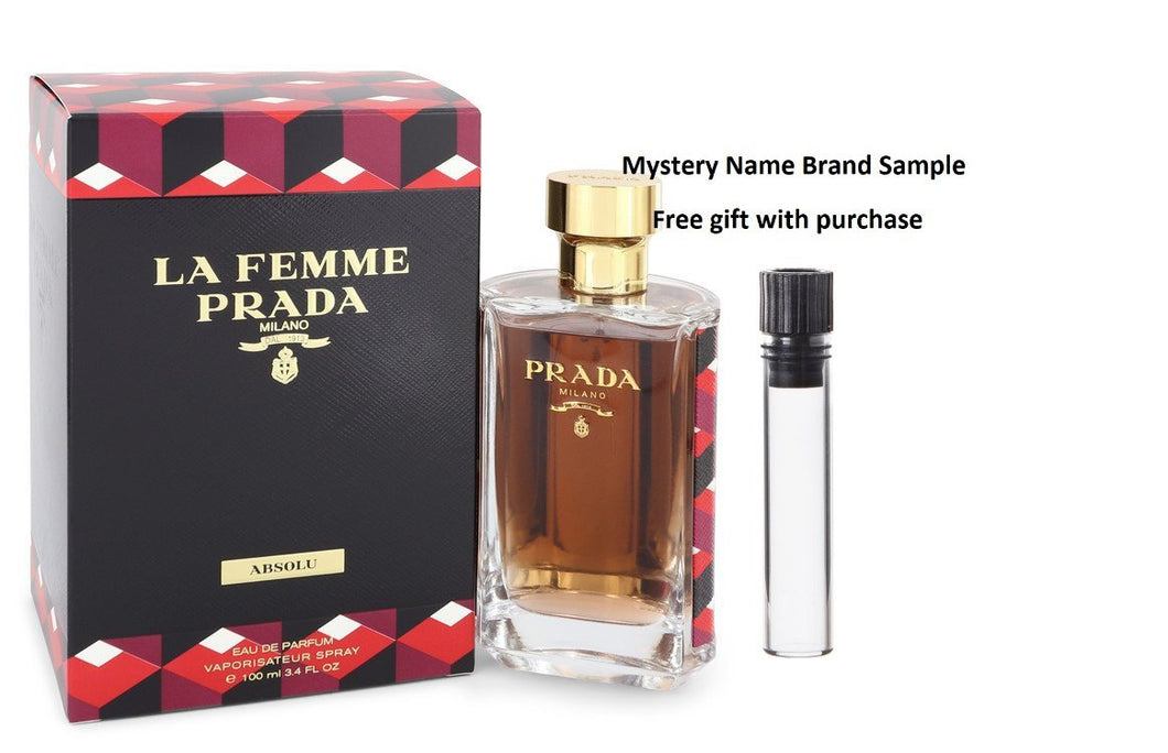 Prada La Femme Absolu by Prada Eau De Parfum Spray 3.4 oz And a Mystery Name brand sample vile