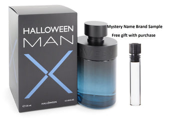 Halloween Man X by Jesus Del Pozo Eau De Toilette Spray 4.2 oz And a Mystery Name brand sample vile