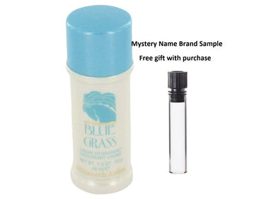BLUE GRASS by Elizabeth Arden Cream Deodorant Stick 1.5 oz And a Mystery Name brand sample vile