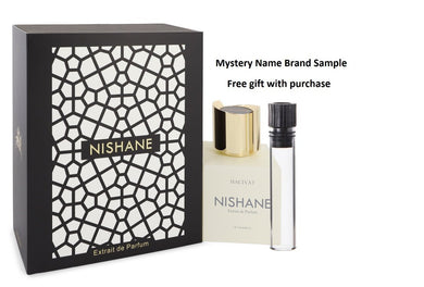 Hacivat by Nishane Extrait De Parfum Spray (Unisex) 3.4 oz And a Mystery Name brand sample vile
