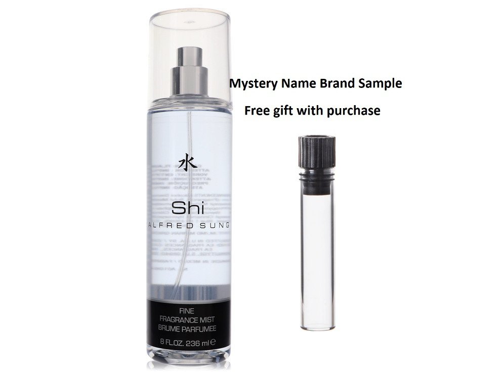 SHI by Alfred Sung Fragrance Mist 8 oz And a Mystery Name brand sample vile